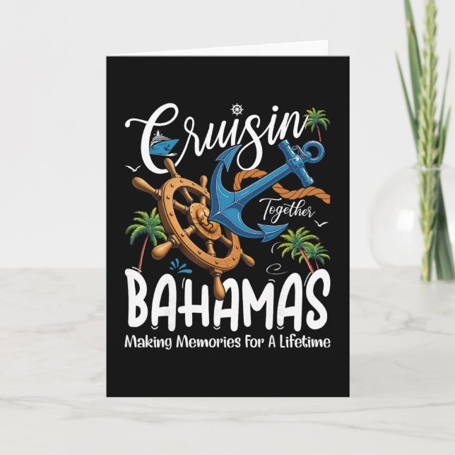 Bahamas familjekryssning resa tillsammans  kort (Framsida)