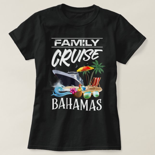 Bahamas Family Cruise Vacation Resa T Shirt (Design framsida)
