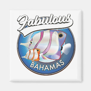 Bahamas fantastiska logotyp magnet