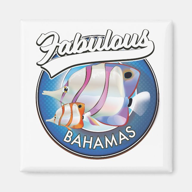 Bahamas fantastiska logotyp magnet (Framsidan)