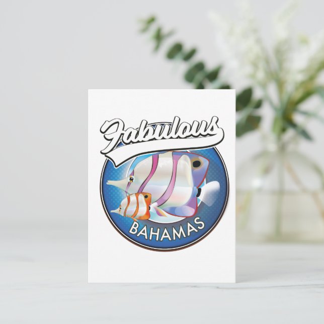Bahamas fantastiska logotyp vykort (Stående Fram)