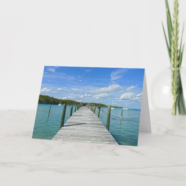 Bahamas Fishing Pier, Underbara Abaco-ön Kort (Framsida)