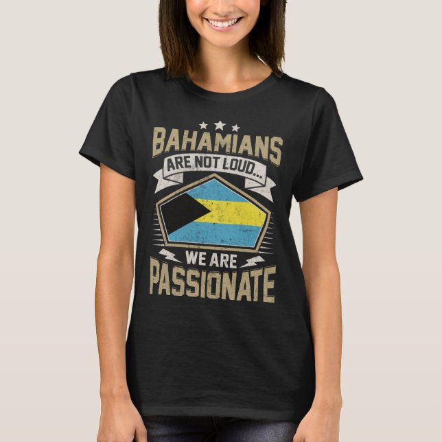 Bahamas Flag Passionate Bahamians Girls & Women T Shirt (Framsida)