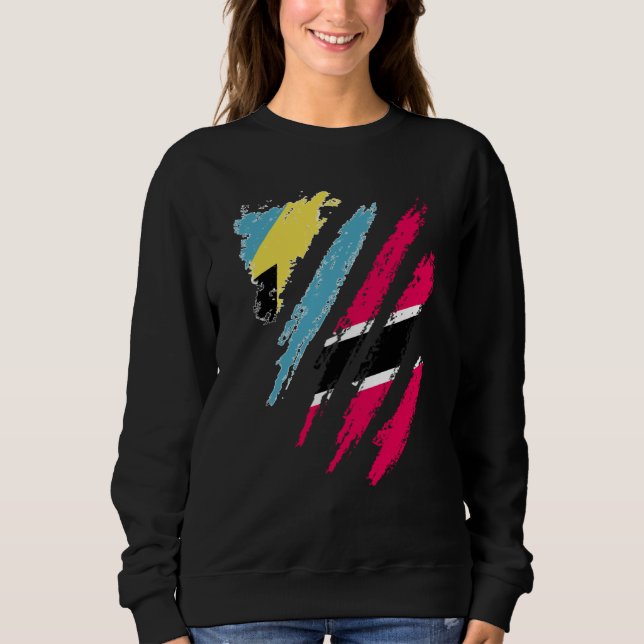 Bahamas Flag Trinidad&Tobago Grown Patriot Country T Shirt (Framsida)