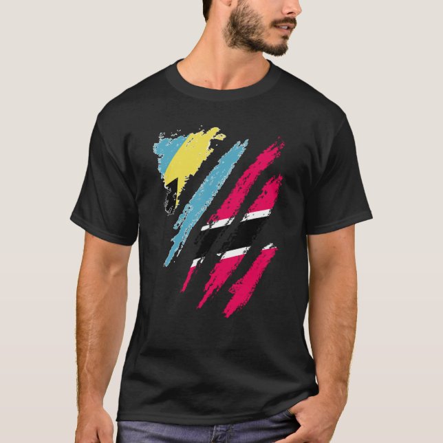Bahamas Flag Trinidad&Tobago Grown Patriot Country T Shirt (Framsida)