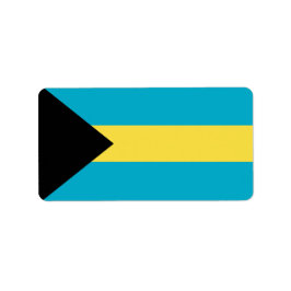 Bahamas flagga adressetikett