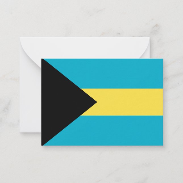 Bahamas flagga anteckningskort (Framsida)