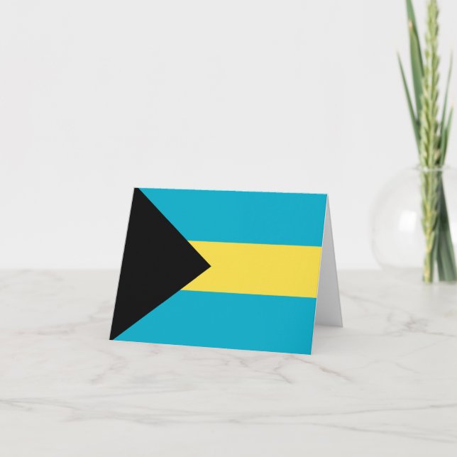 Bahamas flagga anteckningskort (Framsida)