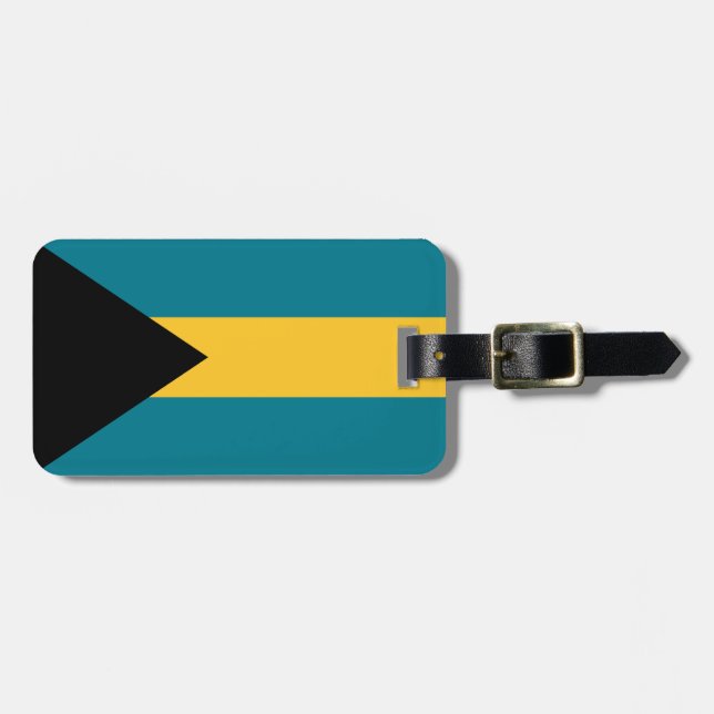 Bahamas-flagga Bagagebricka (Horisontell Framsida)