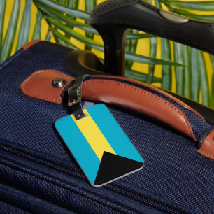 Bahamas flagga bagagebricka