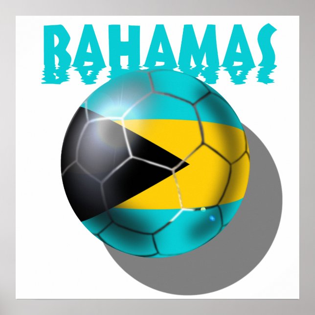 Bahamas flagga - Bahaman-flagga i Västindien Poster (Framsidan)