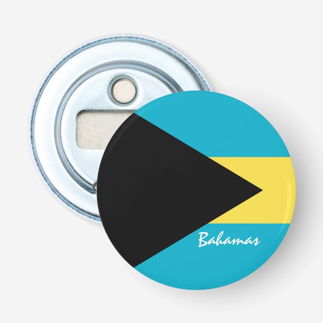 Bahamas Flagga & Bahamas party /sportdrink Flasköppnare (Framsidan)