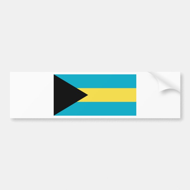 Bahamas flagga bildekal (Framsidan)