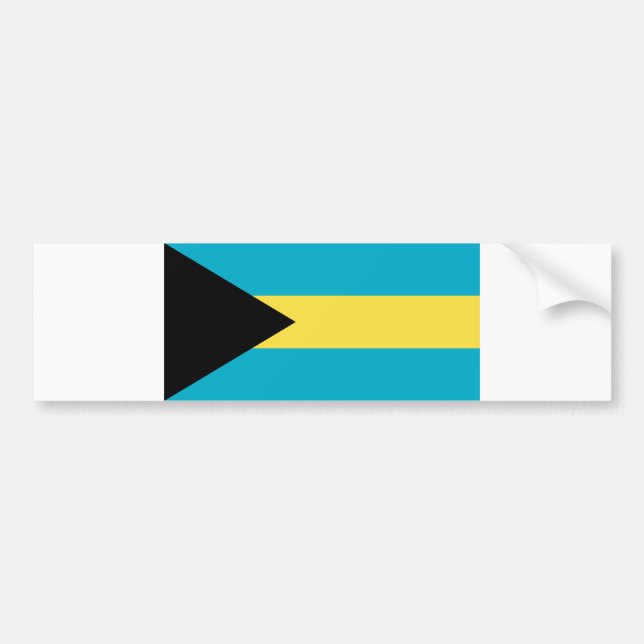 Bahamas flagga bildekal (Framsidan)