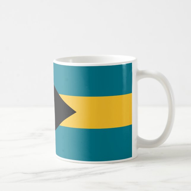 Bahamas Flagga Ceramic Mugg (Höger)