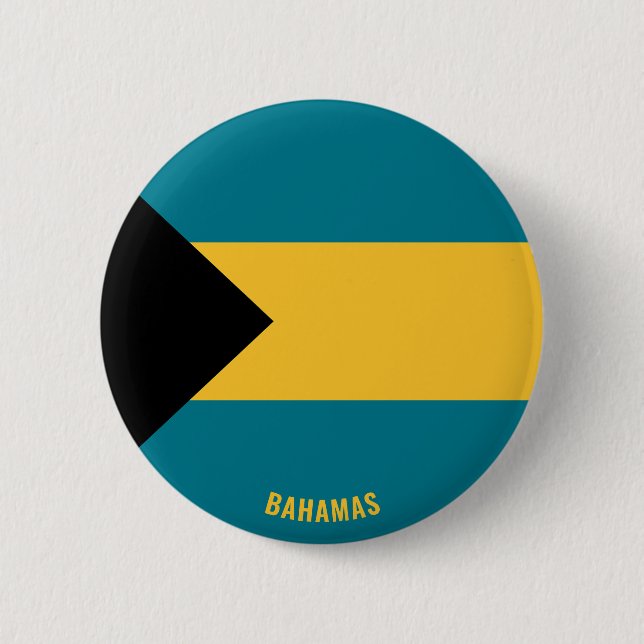 Bahamas Flagga Charming Patriotic Knapp (Framsida)