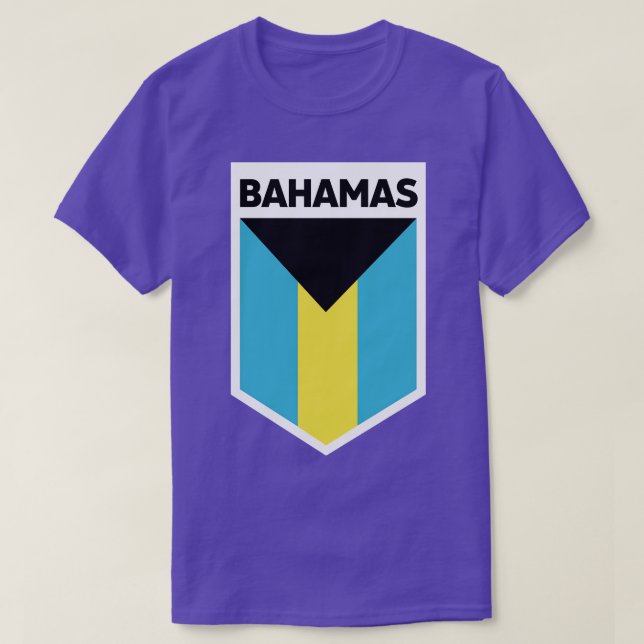 Bahamas Flagga Emblem T Shirt (Design framsida)