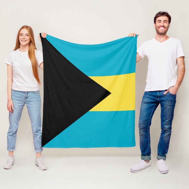 Bahamas flagga fleecefilt (På plats)