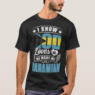 Bahamas Flagga Gud Kärlek Me Bahamians T Shirt