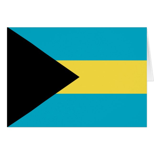 Bahamas-flagga Hälsningskort (Framsidan Horizontal)