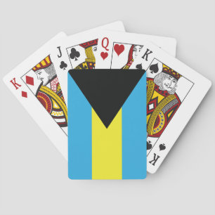 Bahamas-Flagga i blått, svart och Gult Casinokort