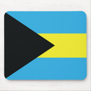 Bahamas-Flagga i blått, svart och Gult Musmatta