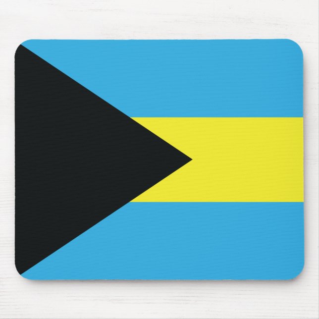 Bahamas-Flagga i blått, svart och Gult Musmatta (Framsidan)
