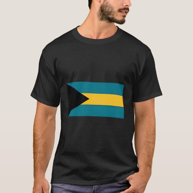 Bahamas Flagga Indies Archipelago Nassau T Shirt (Framsida)