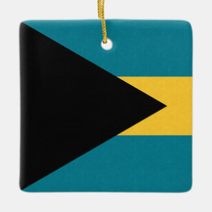 Bahamas Flagga Julgransprydnad Keramik