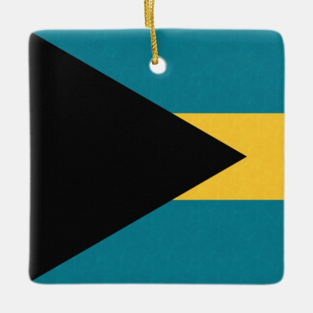 Bahamas Flagga Julgransprydnad Keramik (Framsida)