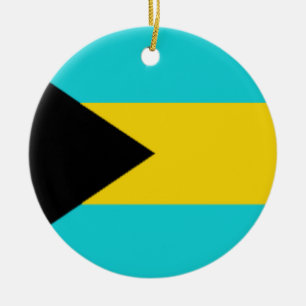 Bahamas flagga julgransprydnad keramik