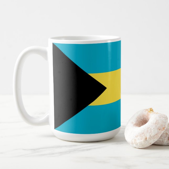 Bahamas flagga kaffemugg (Med munk)