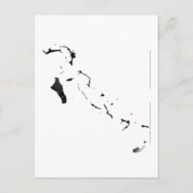 Bahamas flagga karta vykort (Framsida)