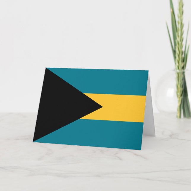 Bahamas-flagga Kort (Framsida)