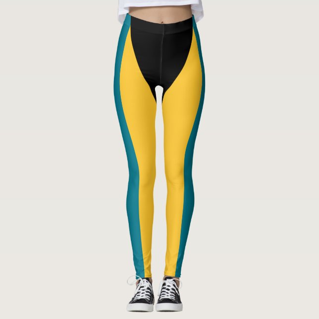 Bahamas-flagga Leggings (Framsida)