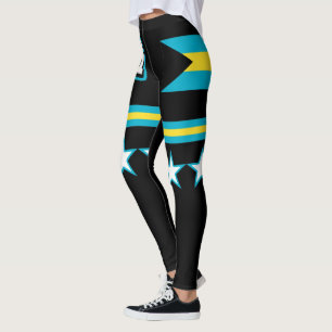 Bahamas flagga leggings