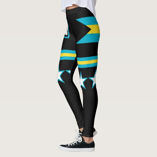 Bahamas flagga leggings (Vänster)