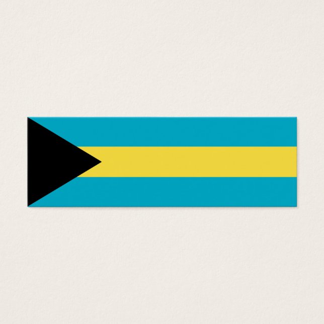 Bahamas Flagga Litet Visitkort (Framsidan)