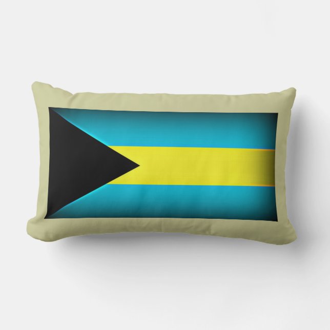 Bahamas Flagga Lumbar Pillow Lumbarkudde (Framsida)