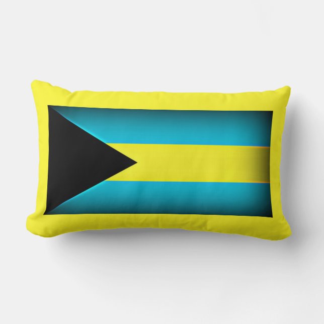 Bahamas Flagga Lumbar Pillow Lumbarkudde (Framsida)