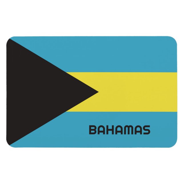 Bahamas Flagga Magnet (Horisontell)