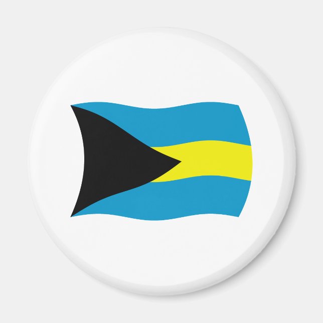 Bahamas Flagga Magnet (Framsidan)