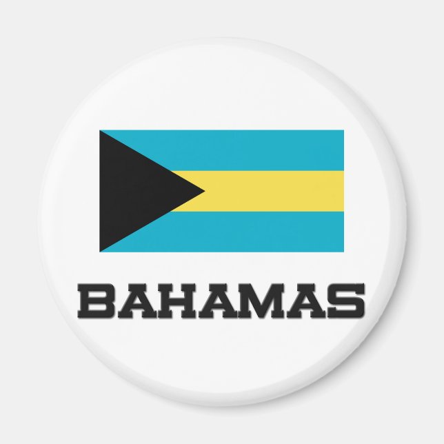Bahamas Flagga Magnet (Framsidan)