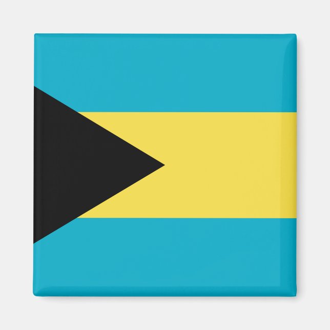 Bahamas Flagga Magnet (Framsidan)
