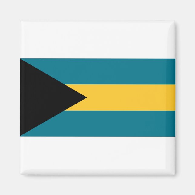 Bahamas Flagga Magnet (Framsidan)