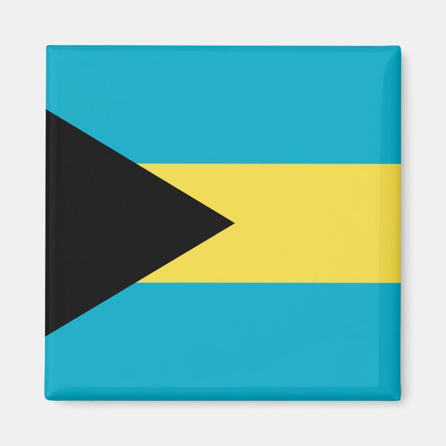 Bahamas Flagga Magnet (Framsidan)