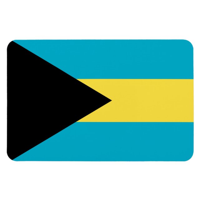 Bahamas Flagga Magnet (Horisontell)