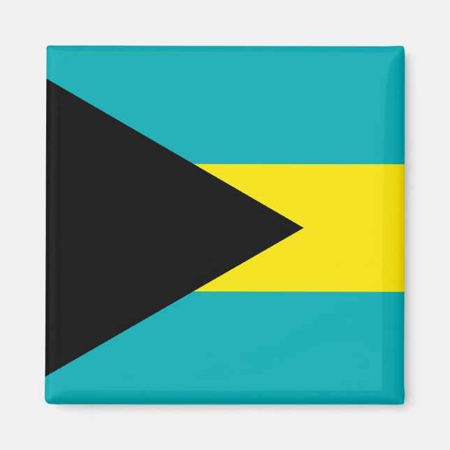 Bahamas-Flagga Magnet (Framsidan)