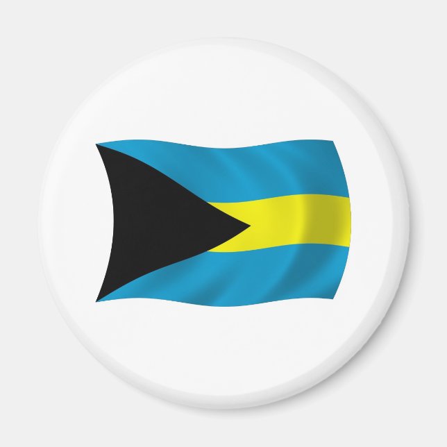 Bahamas Flagga Magnet (Framsidan)