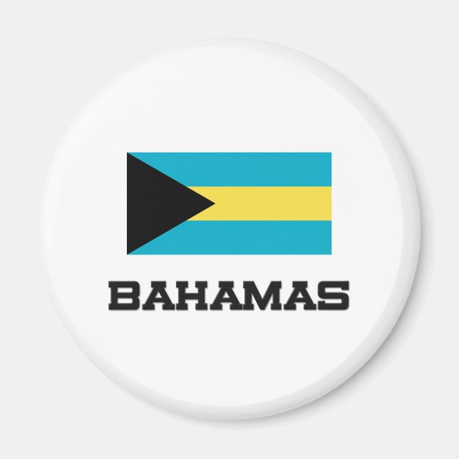 Bahamas Flagga Magnet (Framsidan)